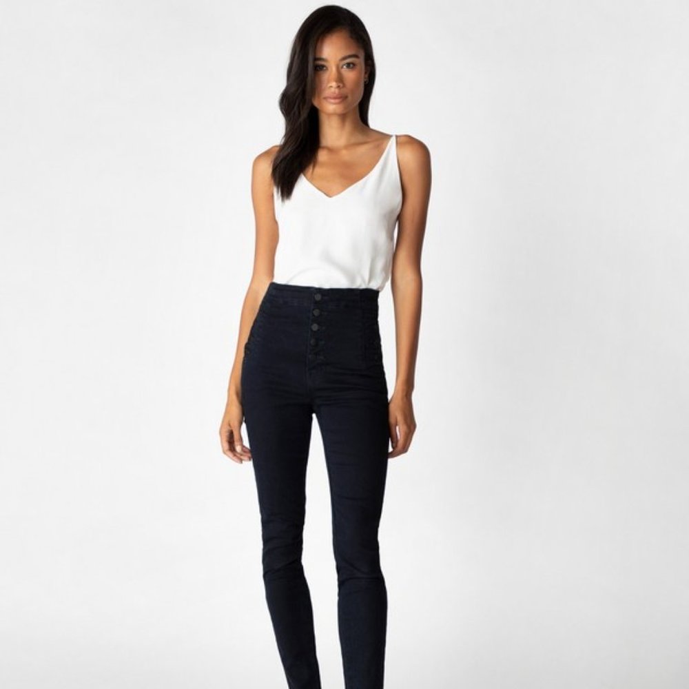 JBrand Natasha Sky High Skinny Jean Raw Hem